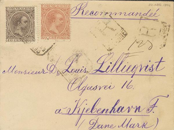 0000101401 - Spain. Alfonso XIII Registered Mail