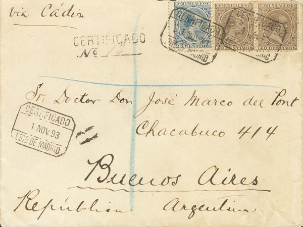 0000101729 - Spain. Alfonso XIII Registered Mail