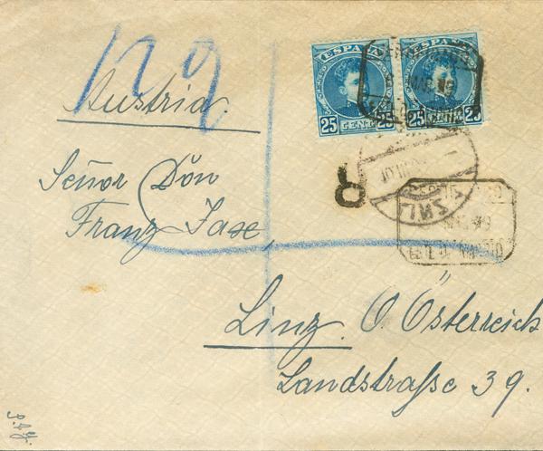 0000112800 - Spain. Alfonso XIII Registered Mail