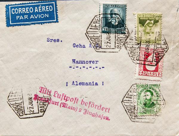 0000114890 - Spain. Spanish Republic Airmail