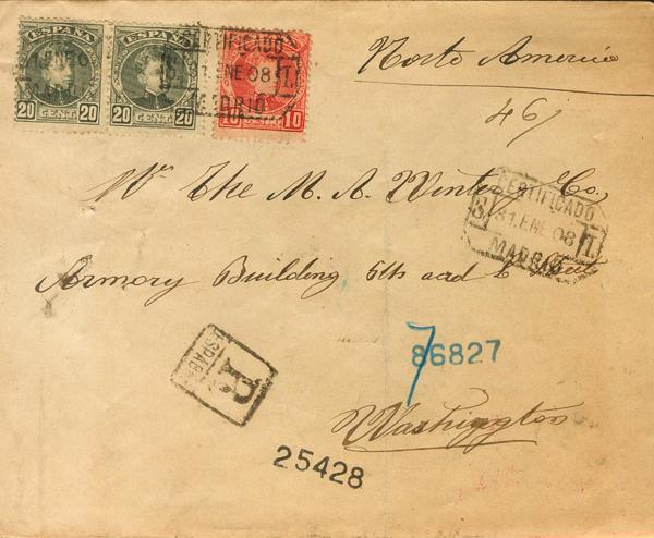 0000115574 - Spain. Alfonso XIII Registered Mail