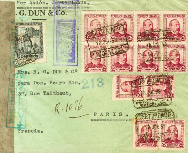 0000115589 - Spain. Spanish Republic Registered Mail