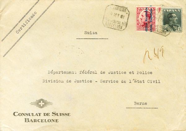 0000115591 - Spain. Spanish Republic Registered Mail
